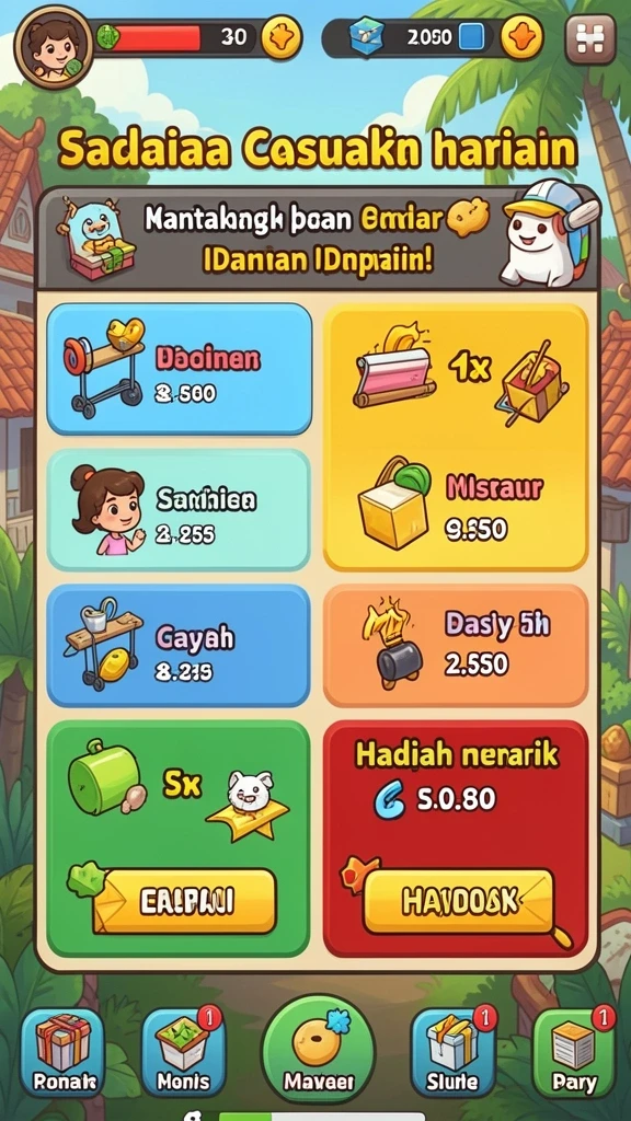 Tampilan menu utama ANDARA88 yang user-friendly.