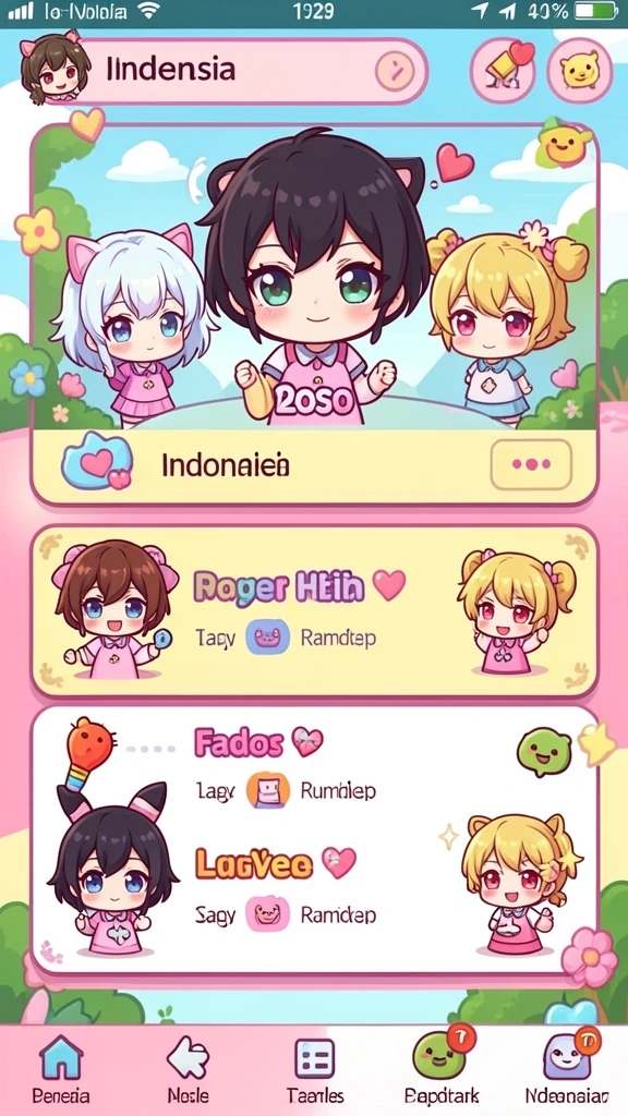 Karakter yang beragam dan penuh warna.