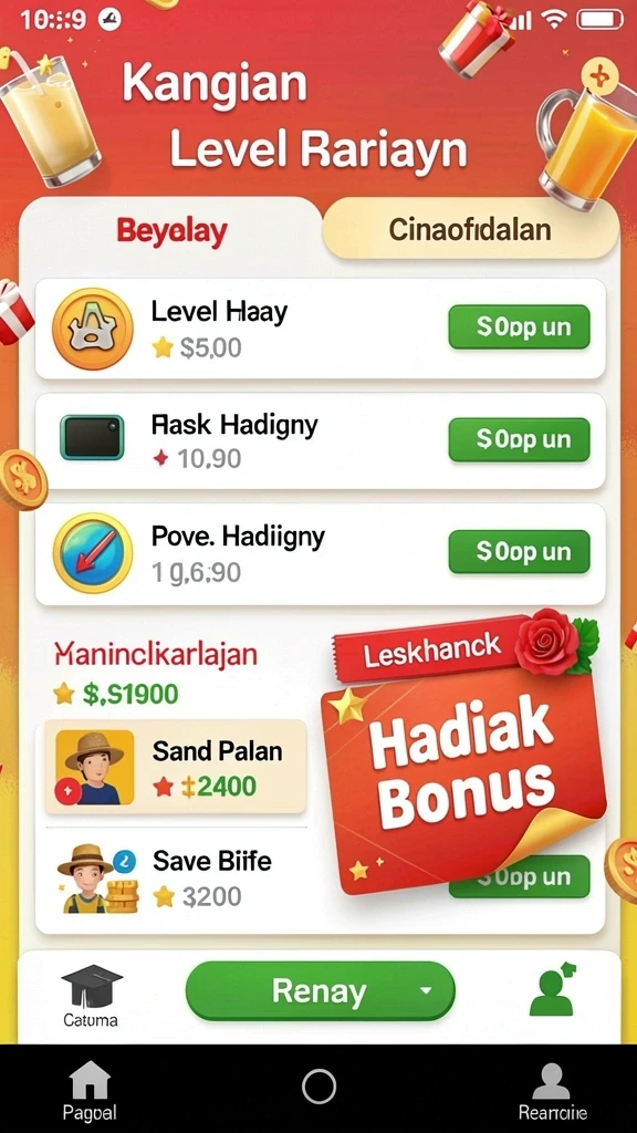 Berbagai pilihan permainan yang menantang.