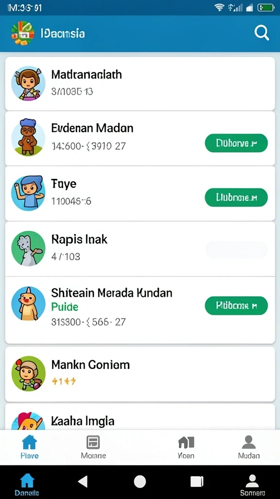 Tampilan awal permainan yang menggugah selera.