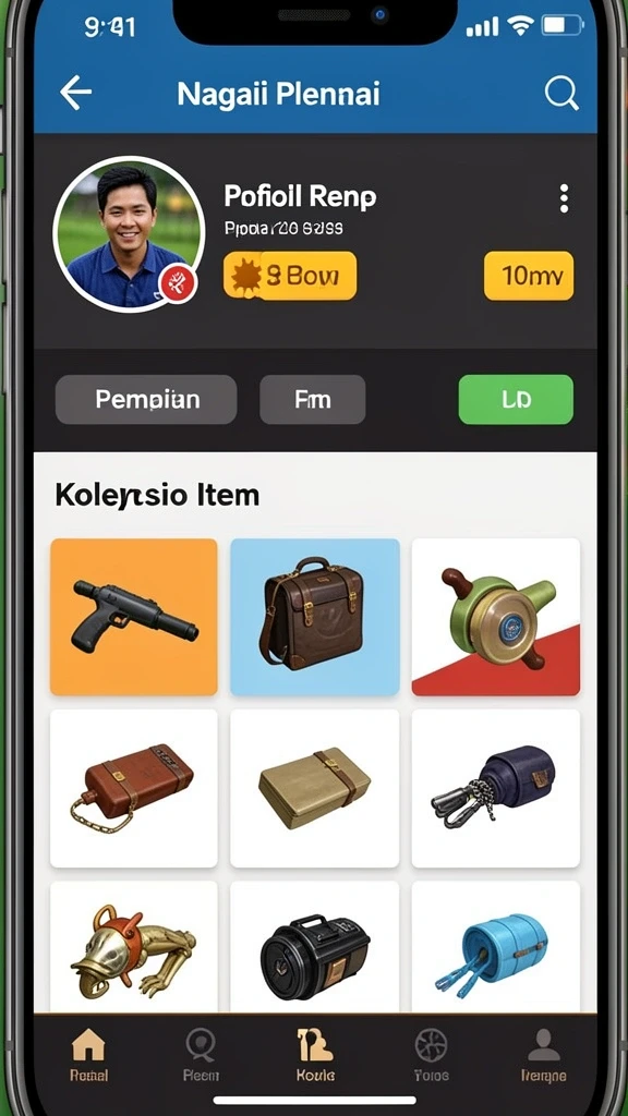 Halaman profil pengguna yang interaktif.