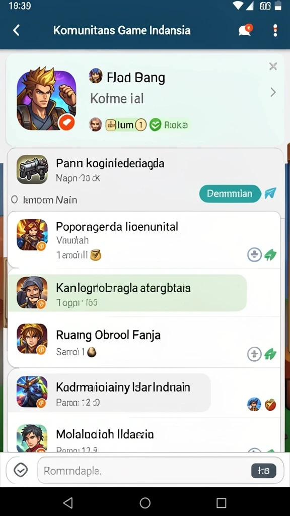 Fitur live chat untuk interaksi antar pemain.