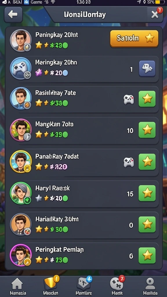 Tantangan seru di setiap level yang dimainkan.