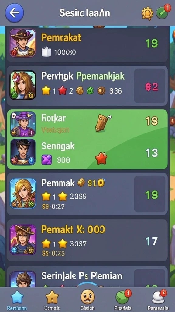 Screenshot menunjukan level sulit dalam PASAR123.