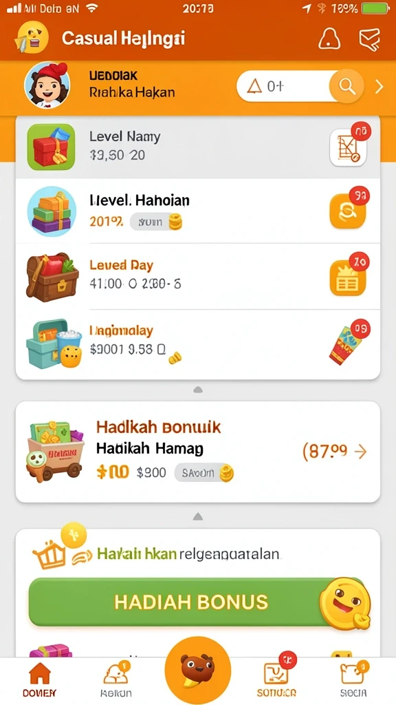 Screenshot menampilkan antarmuka permainan yang menarik.