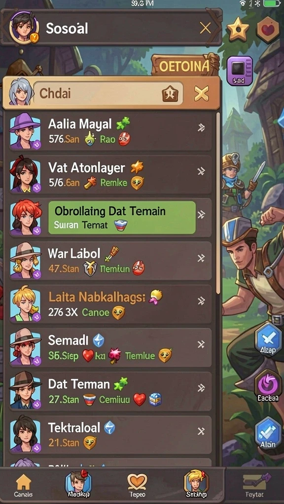 Menu permainan yang interaktif dan mudah dinavigasi.