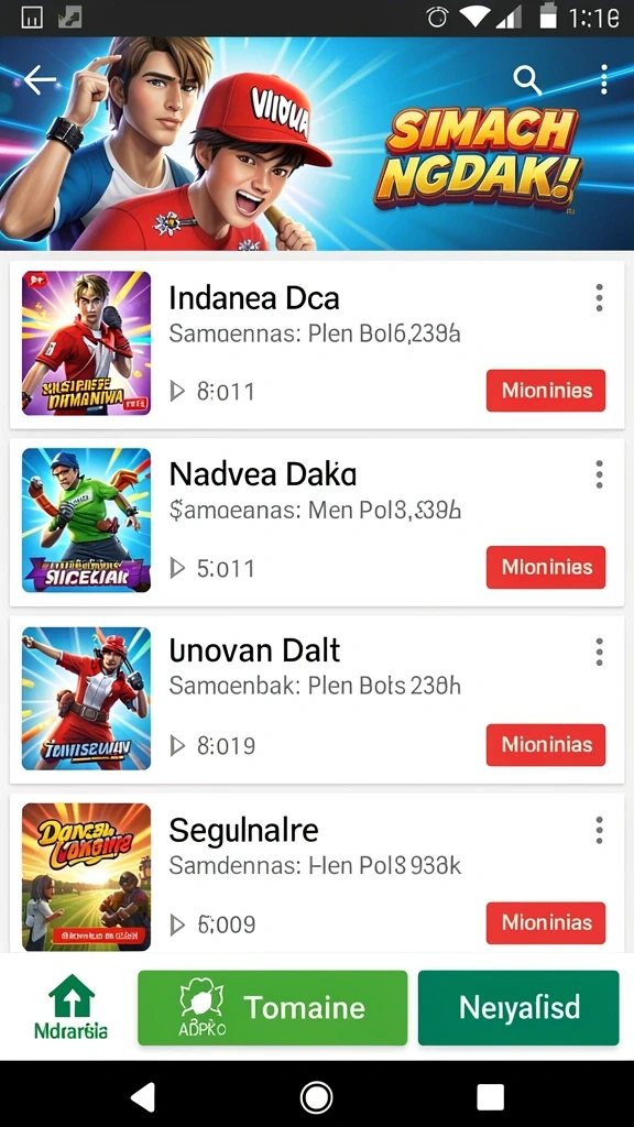 Berbagai jenis permainan yang menghibur dan mendebarkan.